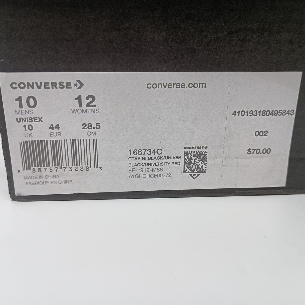 Converse Chuck Taylor All‎ Star Hi Multi Patch Black 166734C Mens 10 Womens 12 - Picture 3 of 11